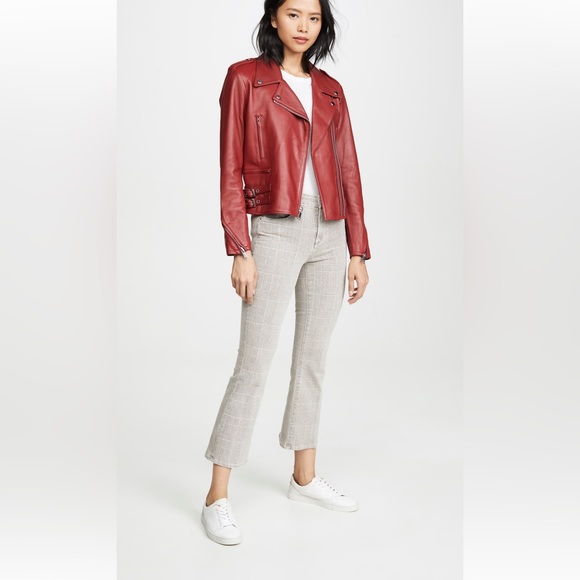 FRAME Le Crop Mini Boot Plaid Jeans Size 28 - Picture 3 of 7